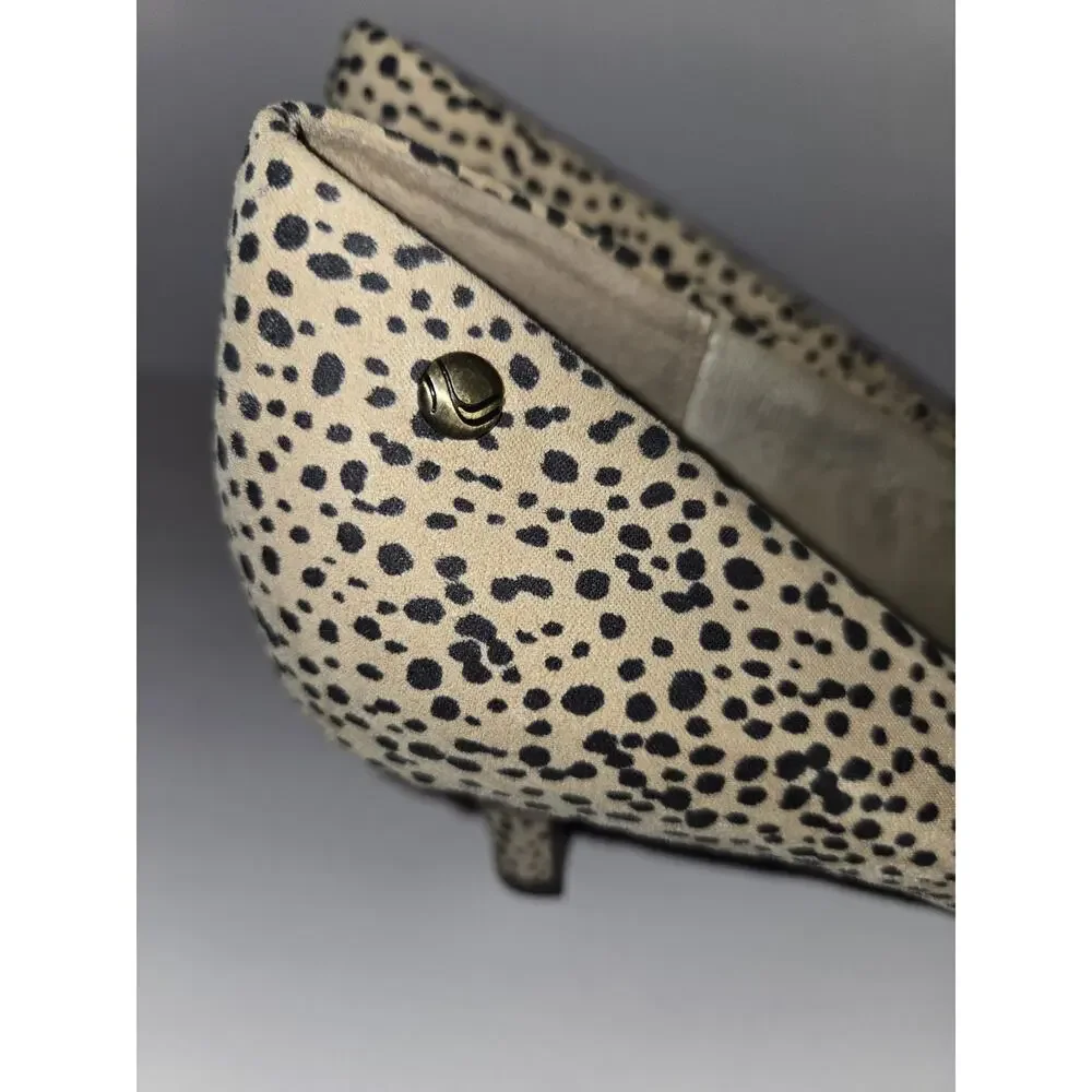 Life Stride US Womens Size 10M Kitten Heels Pumps Dress Shoes Leopard Spots EUC